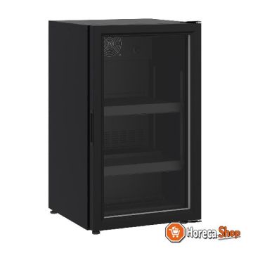 Glasdeur koelkast tafelmodel 136l zwart