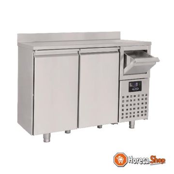 600 refrigerated counter 2 doors with disposal drawer for coffee