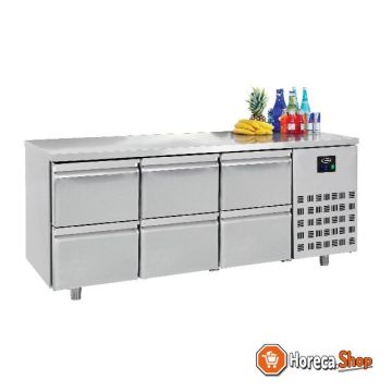 700 refrigerated counter 6 drawers