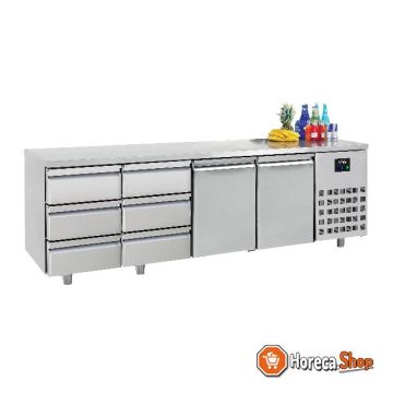 700 refrigerated counter 2 doors 6 drawers