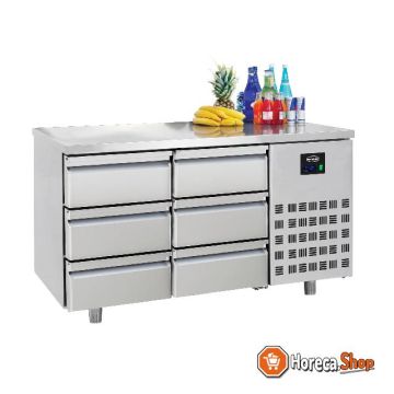 700 refrigerated counter 6 drawers