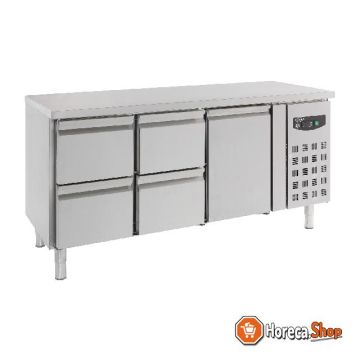 700 refrigerated counter 1 door and 4 drawers