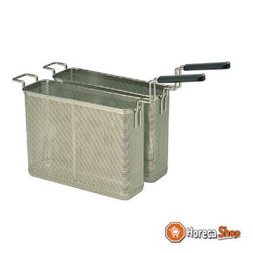 Set 2 cooking baskets 24.5lit., front handle (2x gn 1 2)