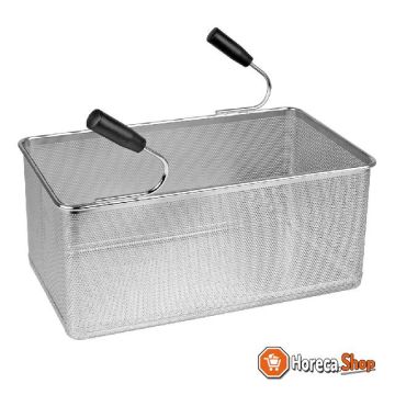 Basket for pasta cooker, side handles