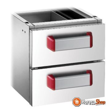 2 drawer unit gn 2 1 (h.100 mm)