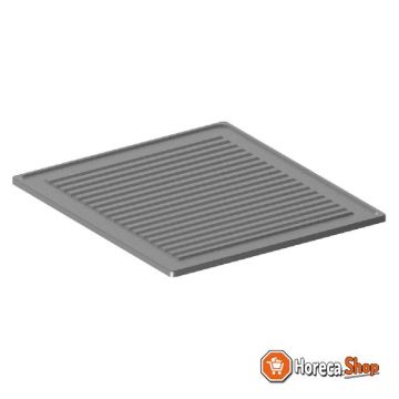 Ribbed stainless steel plate 1 burner