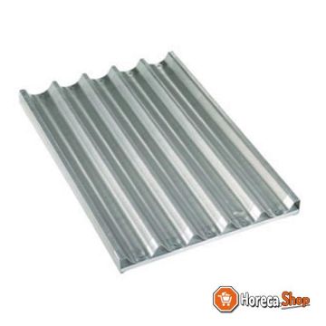 Plaat in aluminium 600x400xh38 mm geperforeerd-geribd