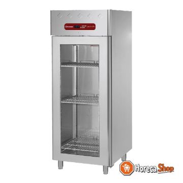 Freezer 700 liters ventilated, 1 glass door gn 2 1