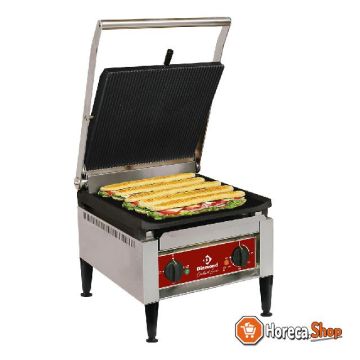 Contact grill  high efficiency , enamelled plates
