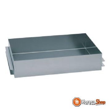 Top tray in stainless steel, separable