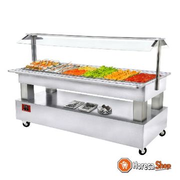 Buffet - salad bar, chilled, 6x gn 1   1-150 (white wood)