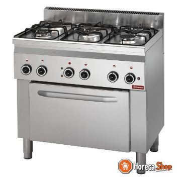 Gas stove 5 burners, electric convection oven 4x gn 1 1
