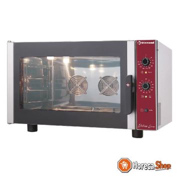 Electric convection oven 4x 600x400 mm manual humidifier