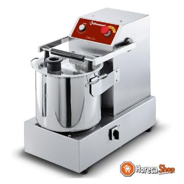 Cutter in stainless steel, 15 liters, table model, 2 speeds