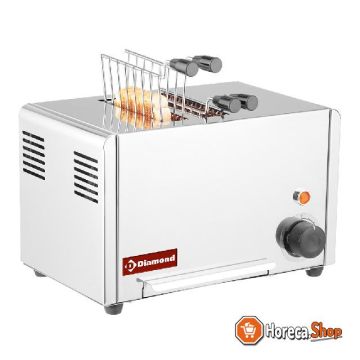 Elektrische toaster (croque-monsieur), 2 tangen - roestvrij staal.