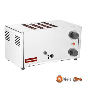 Elektrischer toaster, 4 scheiben - edelstahl