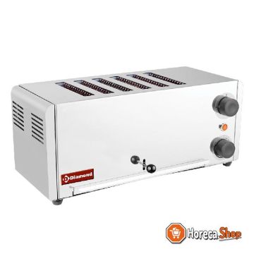 Electric toaster, 6 slices  stainless steel