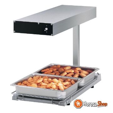 Food warmer table model, infrared, tablet gn 1 1