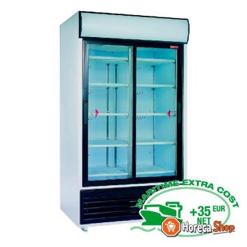 Display cabinet with sliding doors for drinks, 835 liters