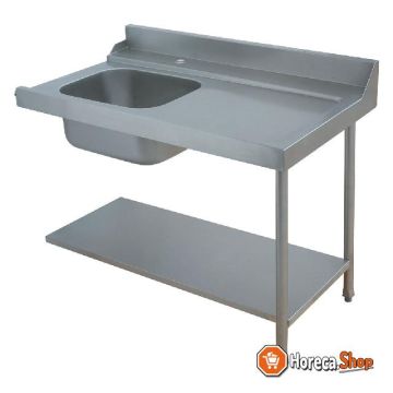 Walk-in table with pre-wash tub  right
