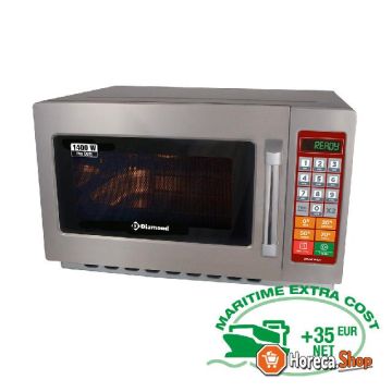 Microwave oven in stainless steel, (gn 2 3), 1400 w. (34 lt), digital