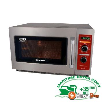 Microwave oven in stainless steel, (gn 2 3), 1800 w. (34 lt), mechanical