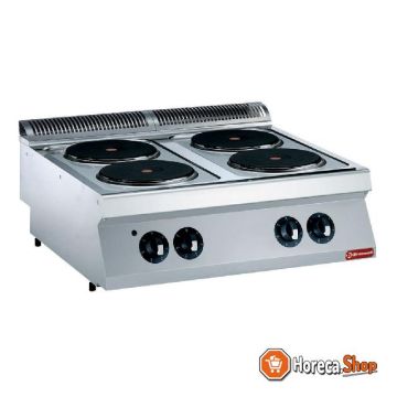 Electric cooking stove with 4 round plates -top-
