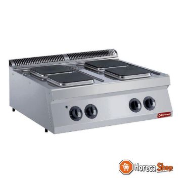 Electric stove with 4 square plates -top-