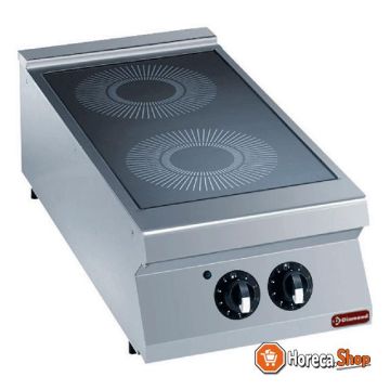 Electric vitroceramic stove 2 zones -top-