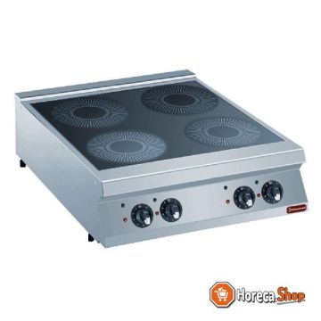 Electric induction stove with 4 cooking zones -top-