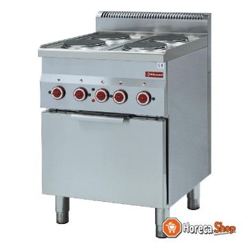 Cooker 4 hot plates and electric convection oven gn 2 3