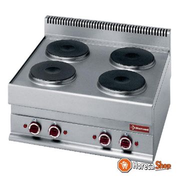 Electric stove 4 round hobs -top-