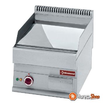 Electric roasting tray with flat plate -top- hard chrome plated "50 µm"