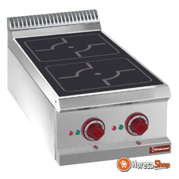 Electric stove, 2 induction zones - top -