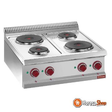 Electric hob 4 round plates -top-
