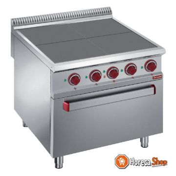 Electric stove with 4 lowered cooking plates on oven gn 2 1