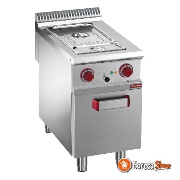 Electric bain-marie 4x gn 1 3 h.150 mm, on open cupboard