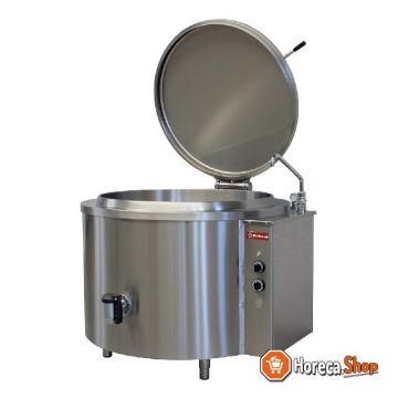 Electric round cooking kettle 100 liters, indirect heating