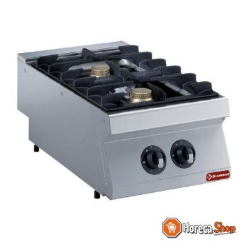 Gas stove with 2 fires, 2x 5.5 kw -top-