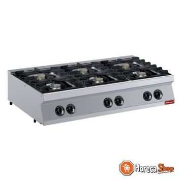 Gas stove with 6 fires, burners 6x 5.5 kw -top -