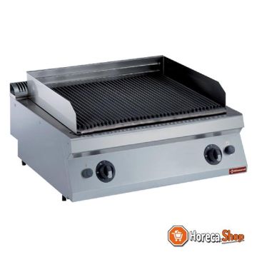 Gas lavasteengrill, rooster in gietijzer 1 mod. -top-