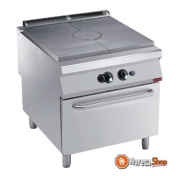 Stove with gas cooker on gas oven