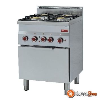 Gas stove 4 burners and electric convection oven gn 2 3