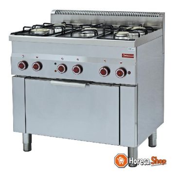 Gas stove 5 burners and electric convection oven gn 1 1