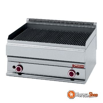 Steam grill on gas, with cast iron roasting grid -top-