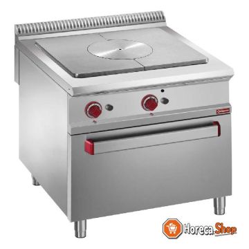 Stove with cooker on gas oven