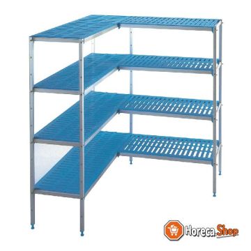 Shelving unit in aluminum for c3310   xpm, depth 400mm in  l  4 levels  maxicold