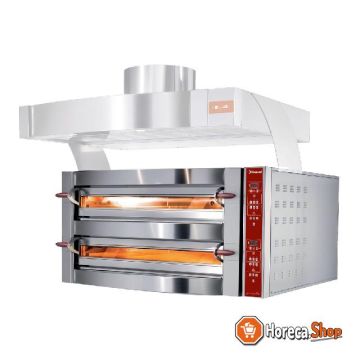 Electric oven 2 rooms 2x 6 pizzas 350mm