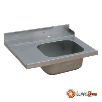 Connecting table with pre-wash tub  right