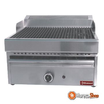 Steam grill on gas with cast iron grid -top-